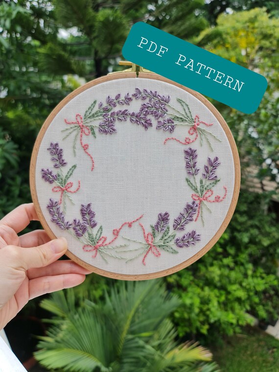 Lavender overload pattern for embroidery DIY embroidery PDF Etsy
