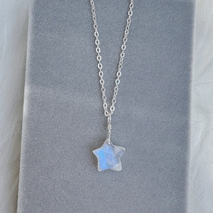 Star Necklace, Lucky Pendant 3D, Sterling Silver Minimalist
