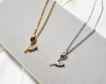 Collana Girasole In Argento 925 – Ciondolo A Cuore Con Fiore – Gioiello Significativo Per Donne, Regalo Per La Festa Della Mamma O San Valentino