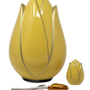 Urna de escultura de tulipán de fibra de vidrio