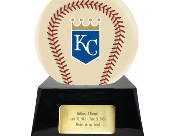 Baseball Fan Cremation Trophy Urn - Kansas City Royals