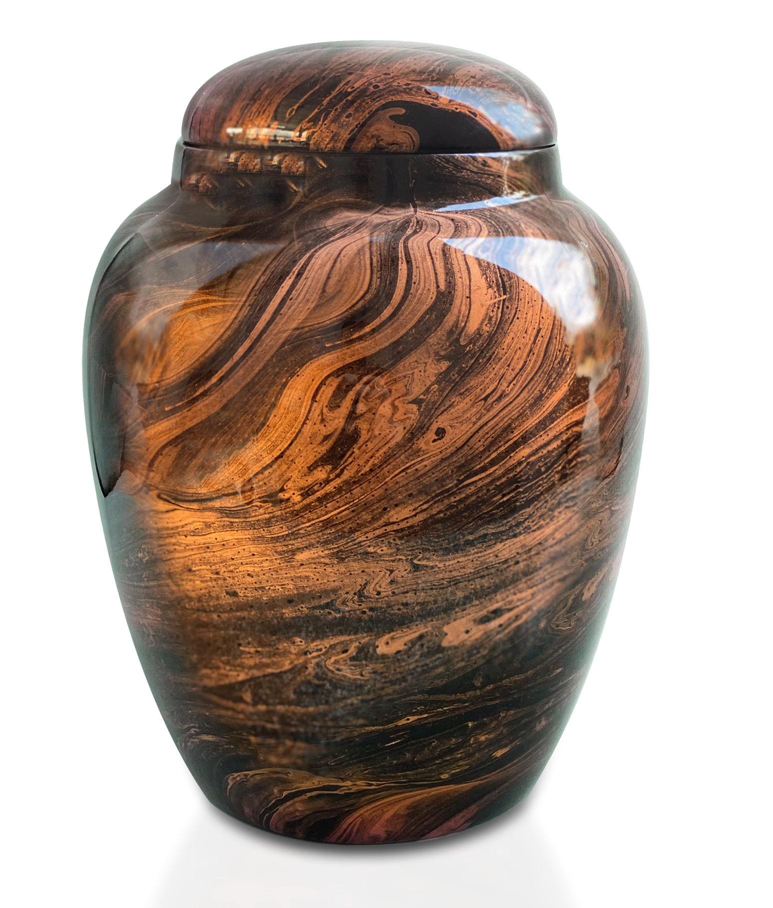 Golden Sienna Adult Cremation Urn for Ashes