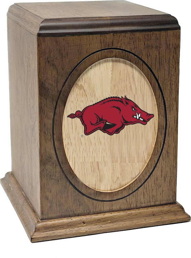 Wood Razorback College Series Cremation Urn -university of Arkansas Razorbacks - Etsy