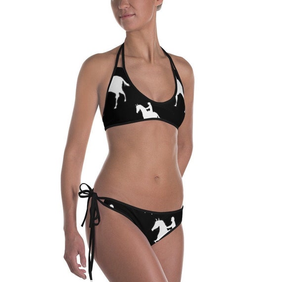 Bikini Horse Lover Horse Print Sexy Two Piece Swim Suit Etsy