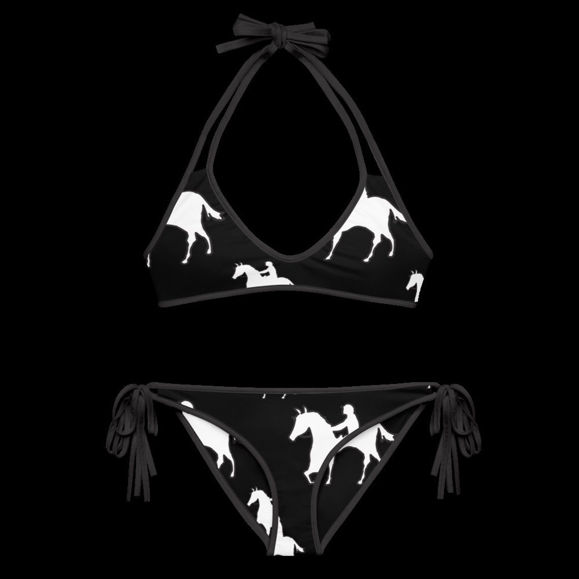Bikini Horse Lover Horse Print Sexy Two Piece Swim Suit Etsy