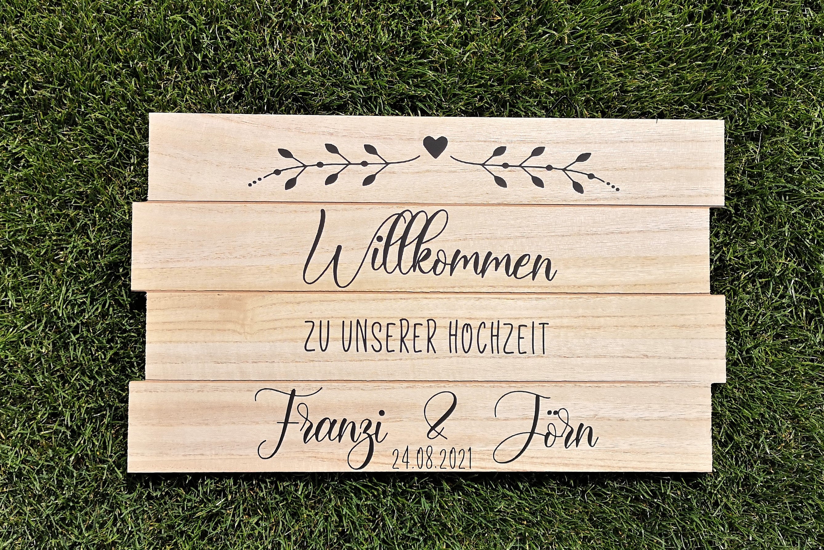 Personalisiertes Holzschild Willkommen zu unserer Hochzeit Etsy