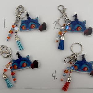 Derpy Tiger Demon Keychains – Netflix K-Pop Demon Hunters Inspired.  Elegant, Fun and a Little Bit Unhinged, Perfect for a Demon Hunter Fan