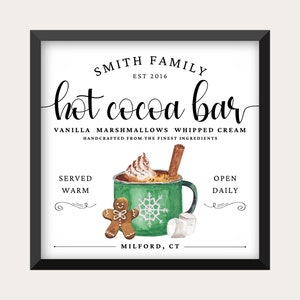 Printable Custom Hot Cocoa Bar Sign Hot Cocoa Sign Printable | Etsy