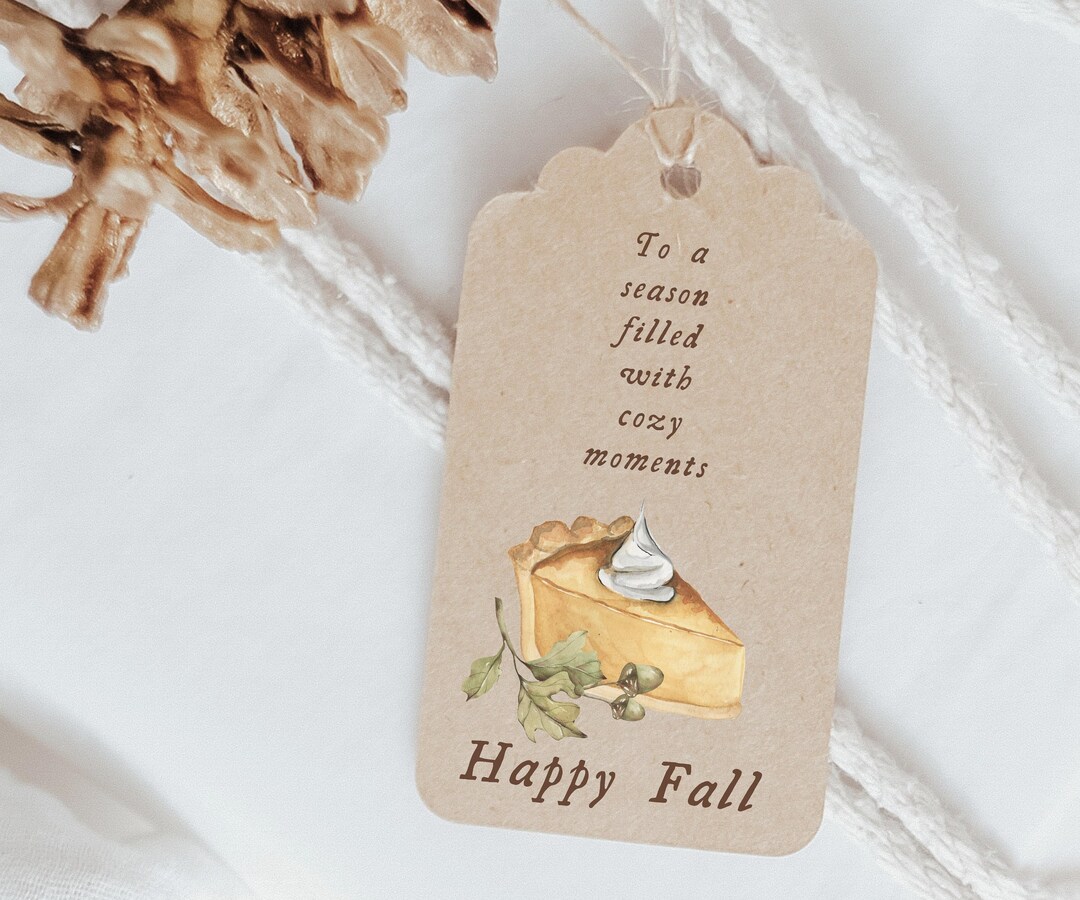 Printable Fall Gift Tags for Baskets Cookie Trays Table Etsy