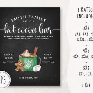 Printable Custom Hot Cocoa Bar Sign, Hot Cocoa Sign Printable ...