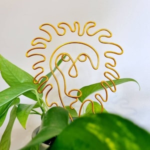 Hear Me Roar Zodiac Indoor Plant Stake. Plant Decor. Houseplant accessory. Garden Gift. Plant Pal. Leo Plant Decor.