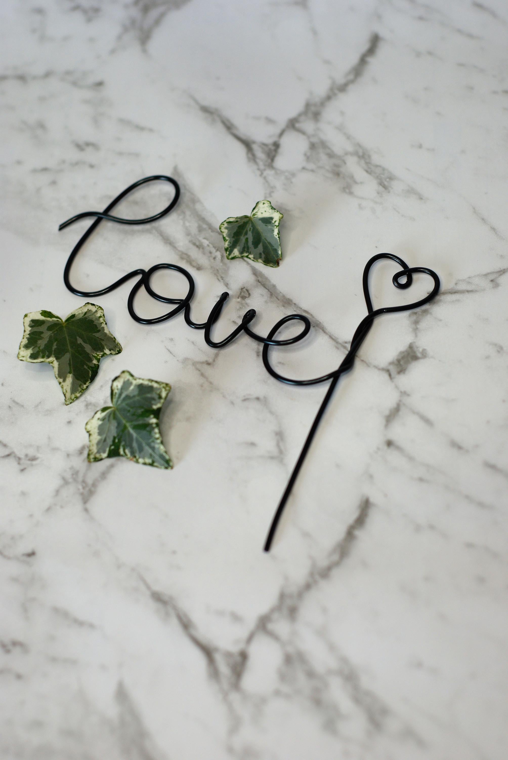 I Love You Wire Plant Stake. Indoor Decor. House Decor. Plant Bling. Pal. Trellis. Support Etsy - Plantasticbydaley