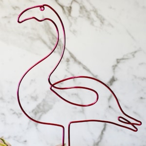 Flamin' Flamingo Indoor Wire plant stake. Garden Decor. Houseplant Decor. Plant bling. Plant pal. Plantastic Plant Pick. Garden Goodies.