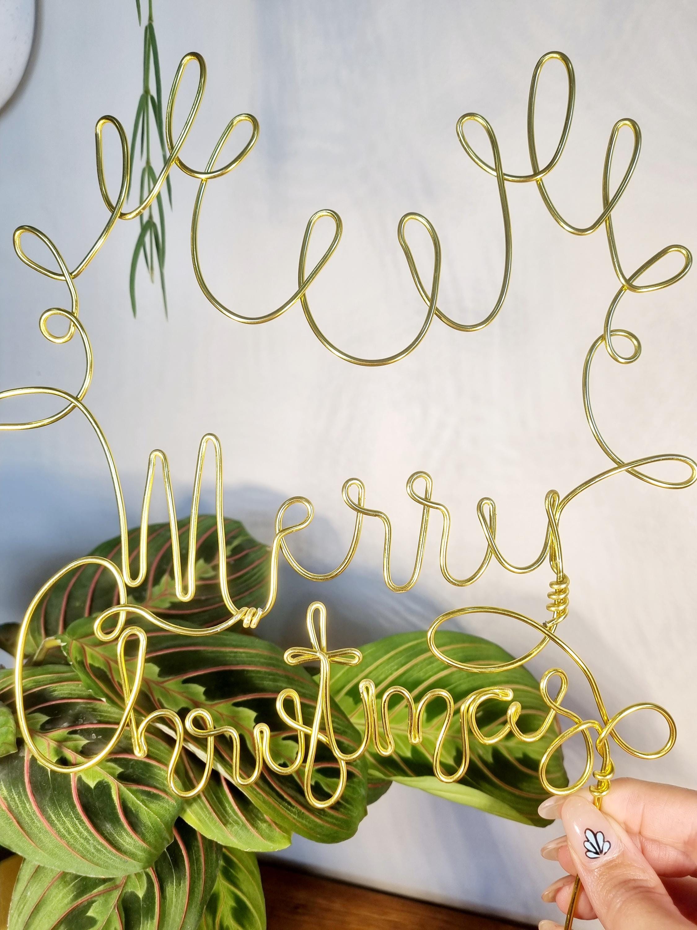Merry Christmas Wire Plant Stake. Indoor Decor. House Decor. Plant Bling. Pal. Trellis. Support Etsy - Plantasticbydaley