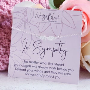 Cadeau de sympathie, Bracelet de sympathie, Cadeau de mémoire, Bracelet de mémoire, Carte de sympathie, Cadeau de départ, Deuil et perte, Perte de deuil d’un être cher