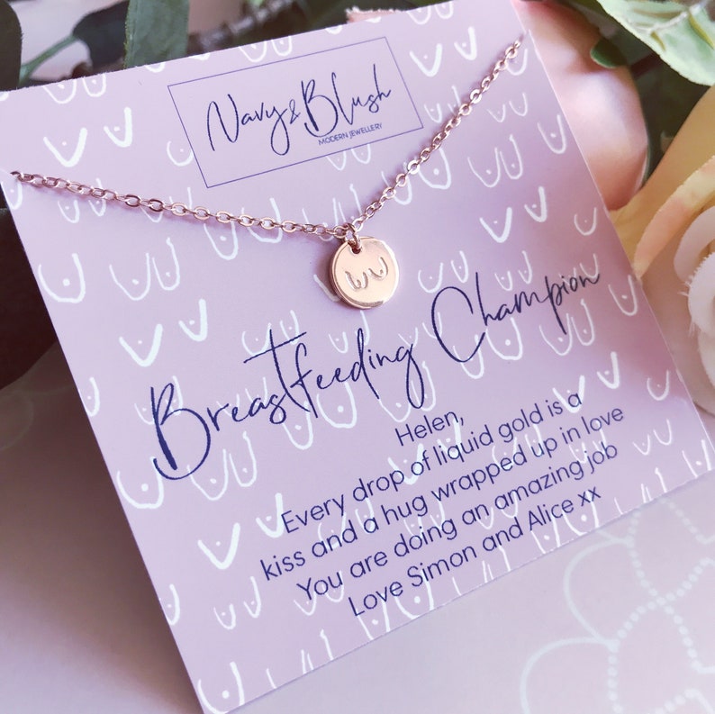 Gold Breastfeeding Necklace Breast Milk Jewelry New Mother Etsy UK