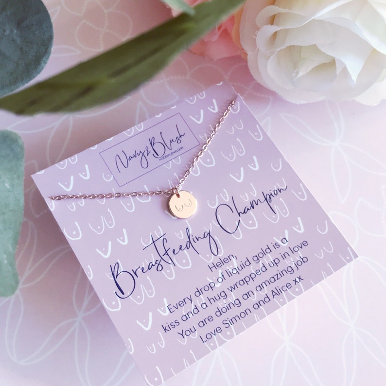 Gold Breastfeeding Necklace Breast Milk Jewelry New Mother Etsy UK