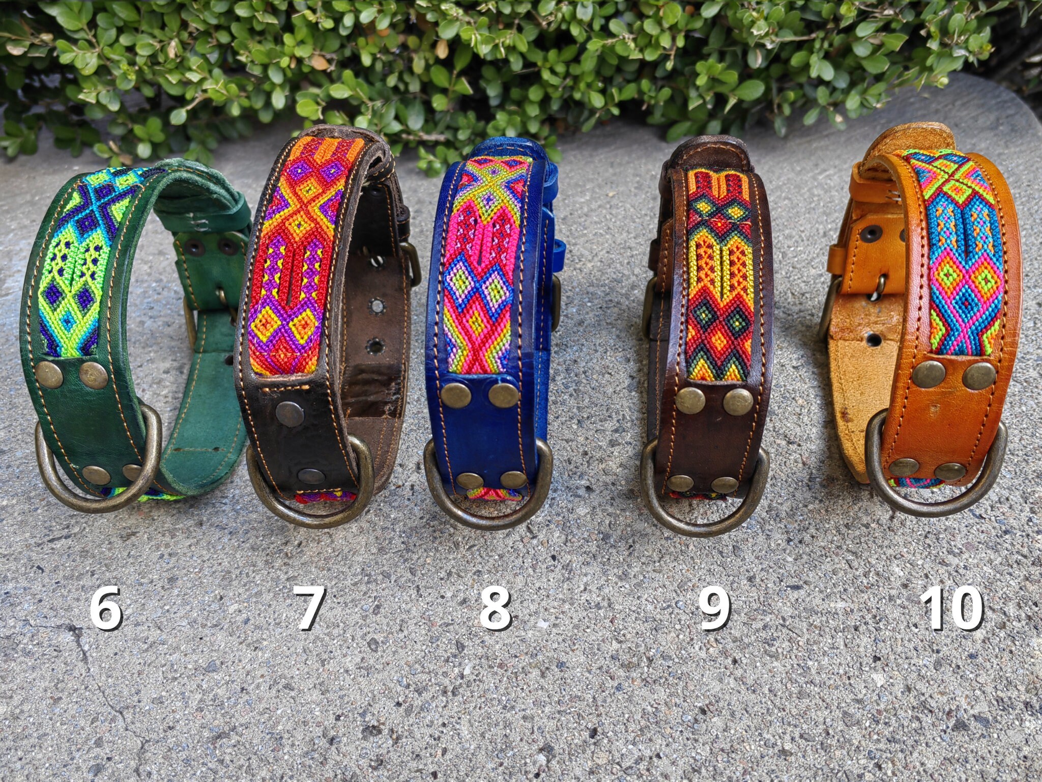 Medium Leather Dog Collars Mexican Dog Collars Handmade Etsy