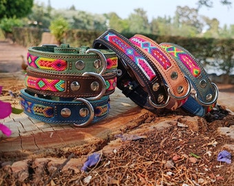 Leather dog collar, Mexican Dog Collar, Small Dog Collar, Handmade Dog Collar, Cute boy Dog Collar, Pet collar, Puppy Collar, Dog Collar