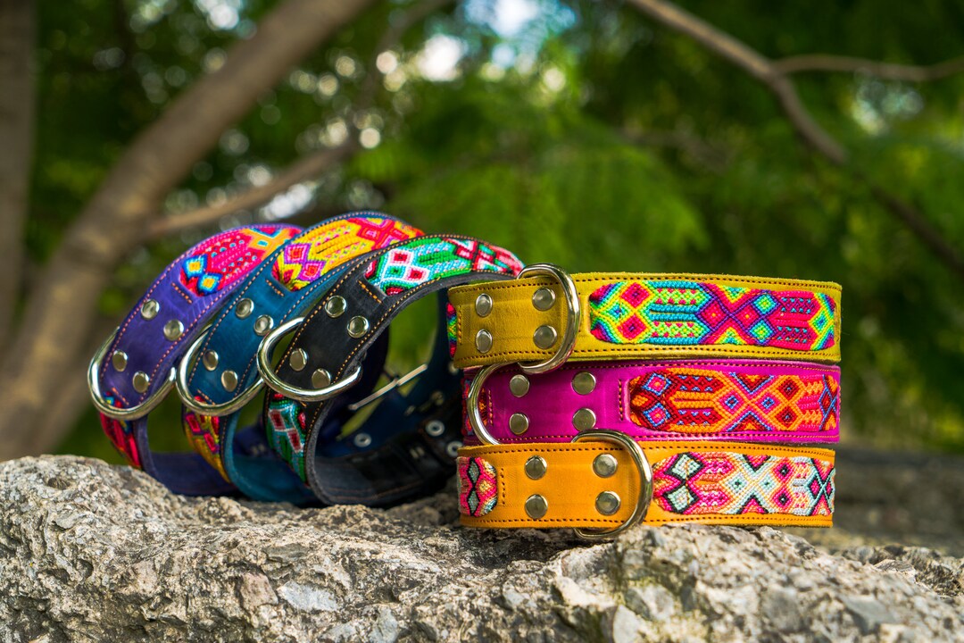 Extra Large Leather Dog Collar, Mexican Dog Collar, Handmade Dog Collar