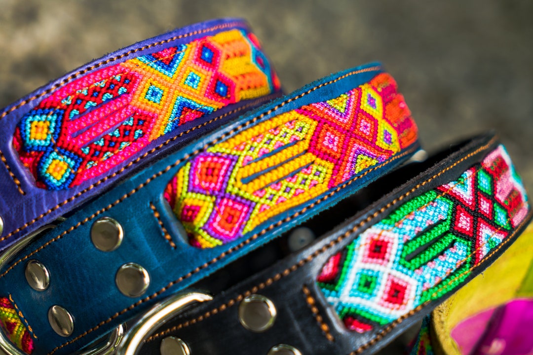 Large Leather Dog Collar, Mexican Dog Collar, Dog Accessories, Gift for