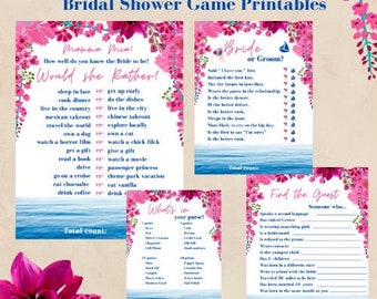 Mamma Mia Bridal Shower Party Games Printable Template Canva