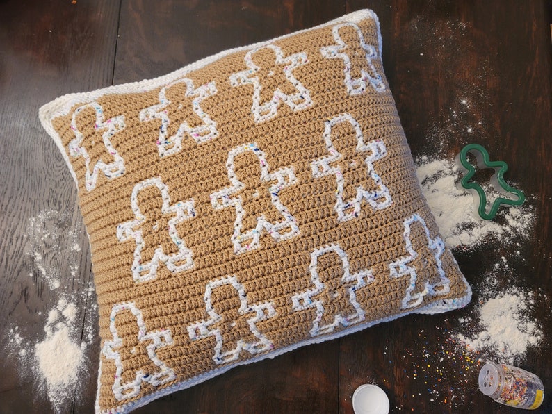 Gingerbread Overlay Mosaic Crochet PATTERN ONLY image 3