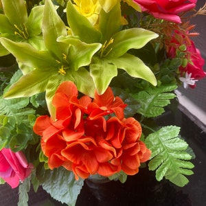 Spring and Summer Mother's Day Cemetery Cone Arrangement, Pink Cemetery Cone, Graveside Remembrance Flowers, Funeral Memorial Flowers image 8