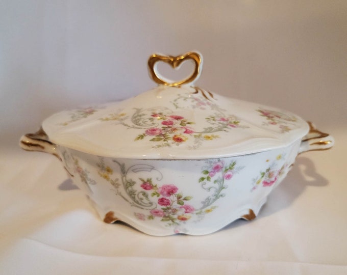 Vintage Limoges France Depose C.ahrenfeldt Round Covered Etsy