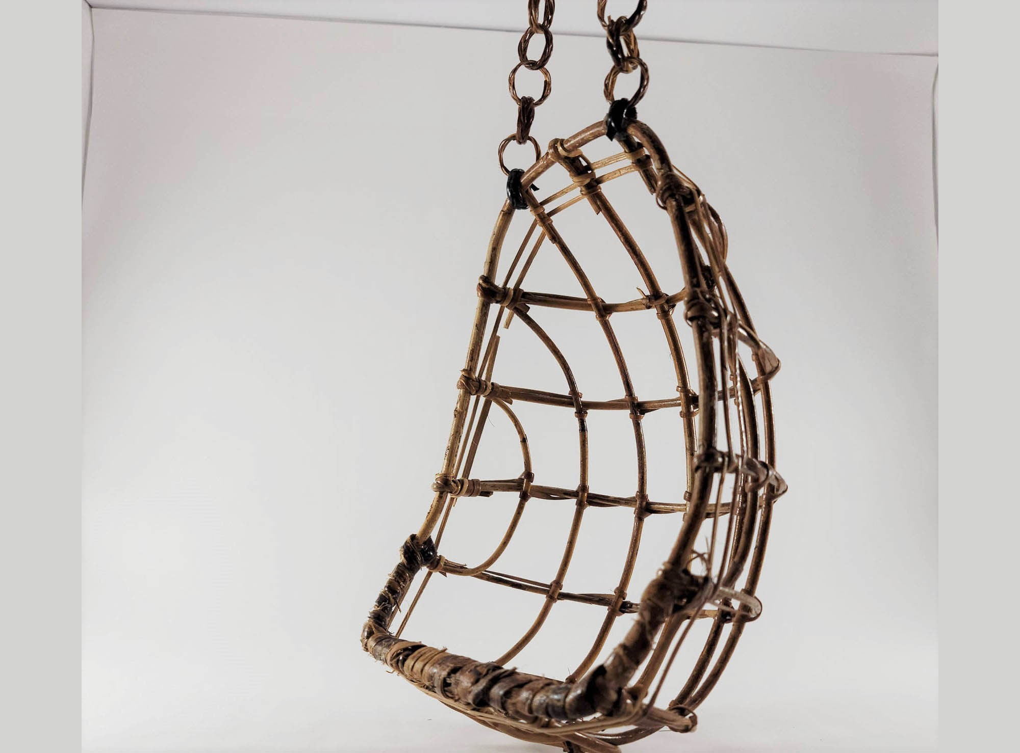 Vintage Rattan Wicker Egg Chair Hanging Retro Plant Holder Etsy