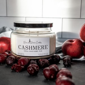 Soy Candle - Summer Candle - Vanilla Candle - Black Cherry Candle - White Candle - Modern Farmhouse Candle - Birthday Gift Candle