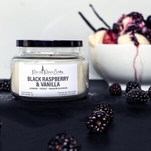 Soy Candle - Black Raspberry & Vanilla Soy Candle - Vanilla Candle - Summer Candle - Birthday Gift Candle - Modern Farmhouse Candle