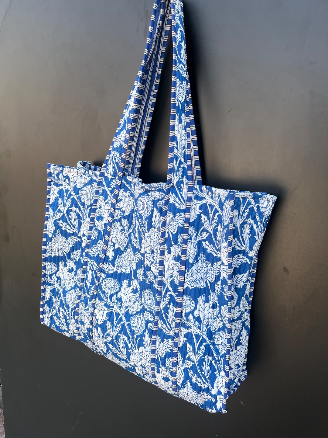 Cotton Quilted  Shopping Tote Bag