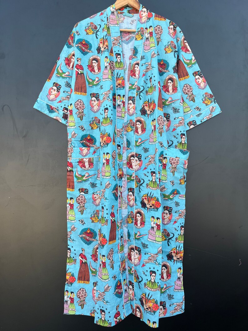 Cowboy Robe Cowboy Cotton Kimono Robe: Digital Print Bath Robe - Etsy