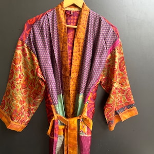 Bohemian Women Crepe Kimono ~ Boho Crepe Kimono Robe for Woman ~ Crepe Silk Kimono ~ Crepe Kimono for Her ~ Best Mother's Day Gift