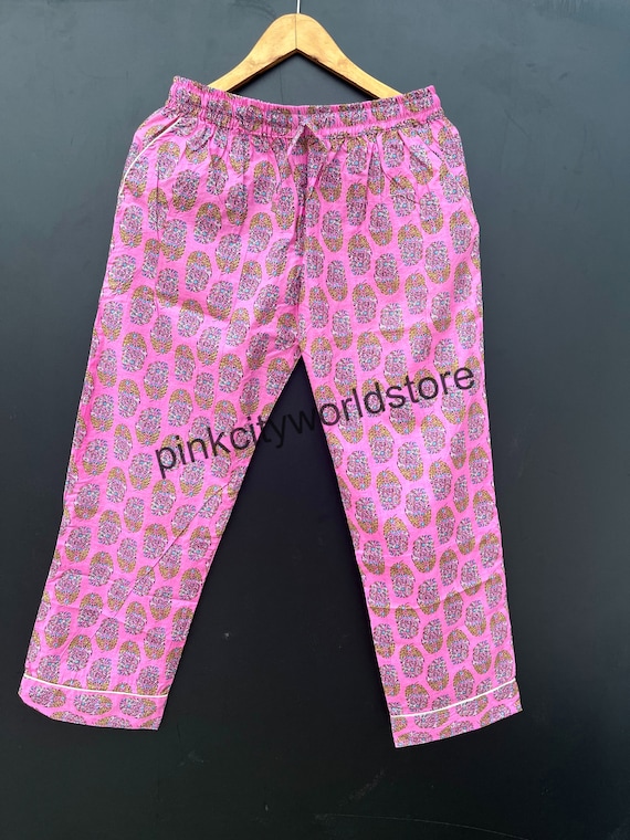 Floral Print Cotton Pajama Pants, Women Lounge Pants, Beach Pants, Floral  Trouser, Pajama Cotton Pant, Cotton Poplin Pajama Pants 