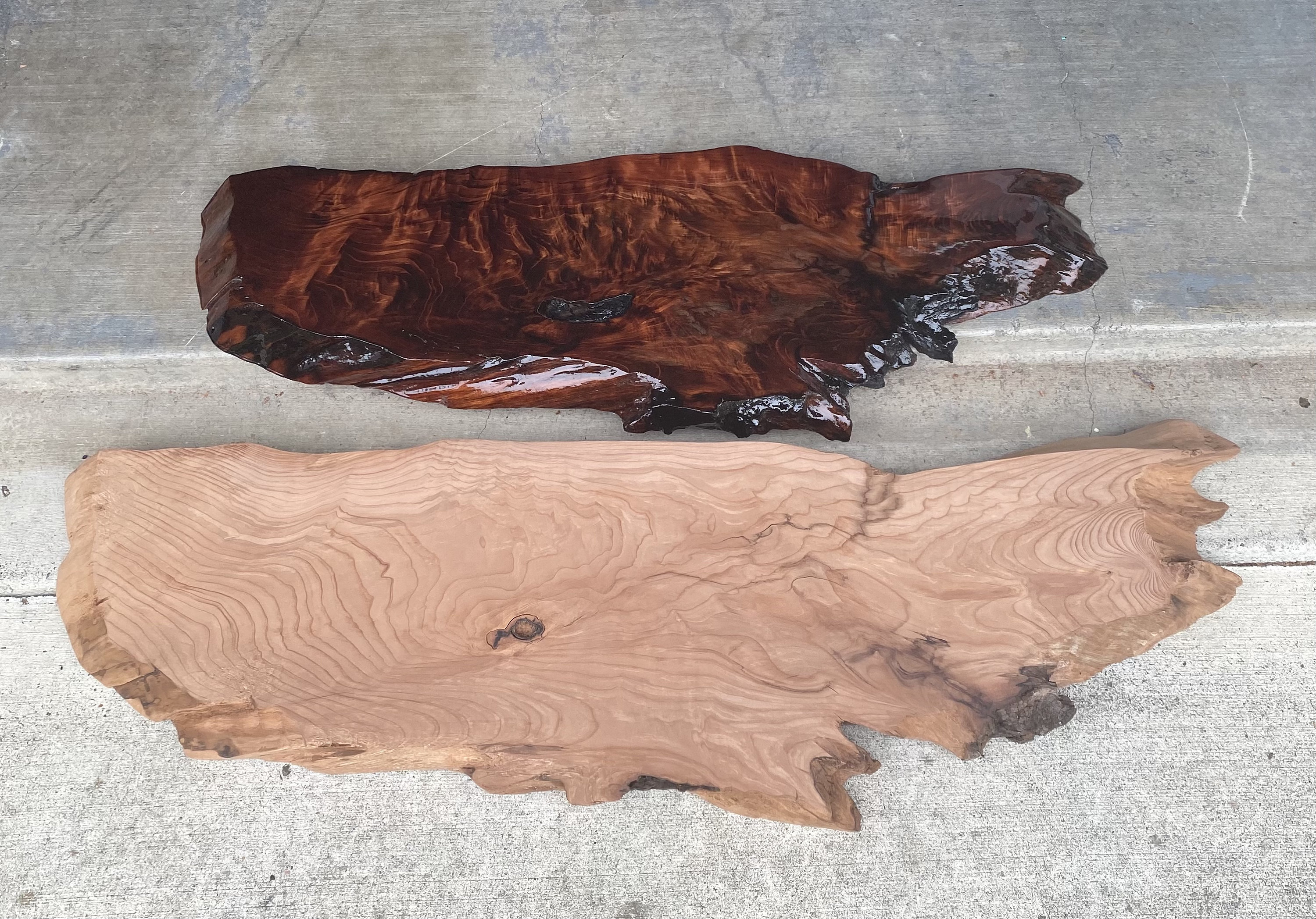 Redwood live edge slab wall art Etsy