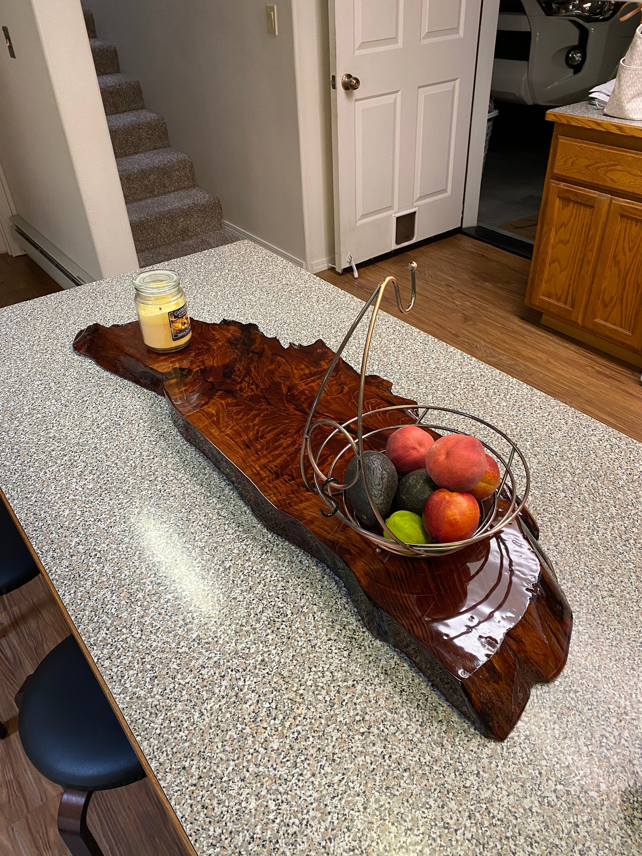 Redwood live edge slab wall art Etsy