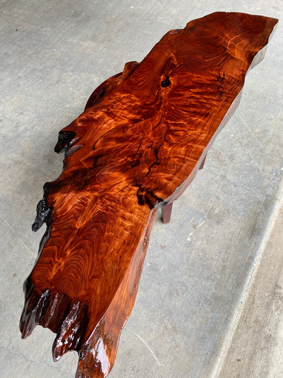 Redwood live edge slab wall art Etsy