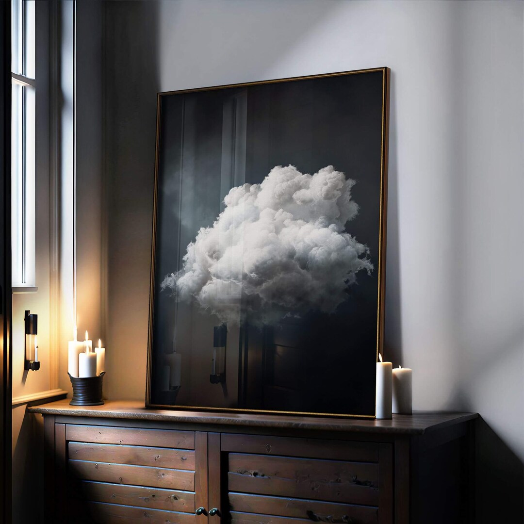 stormy-cloud-art-print-moody-sky-art-grey-cloud-art-dark-blue-wall