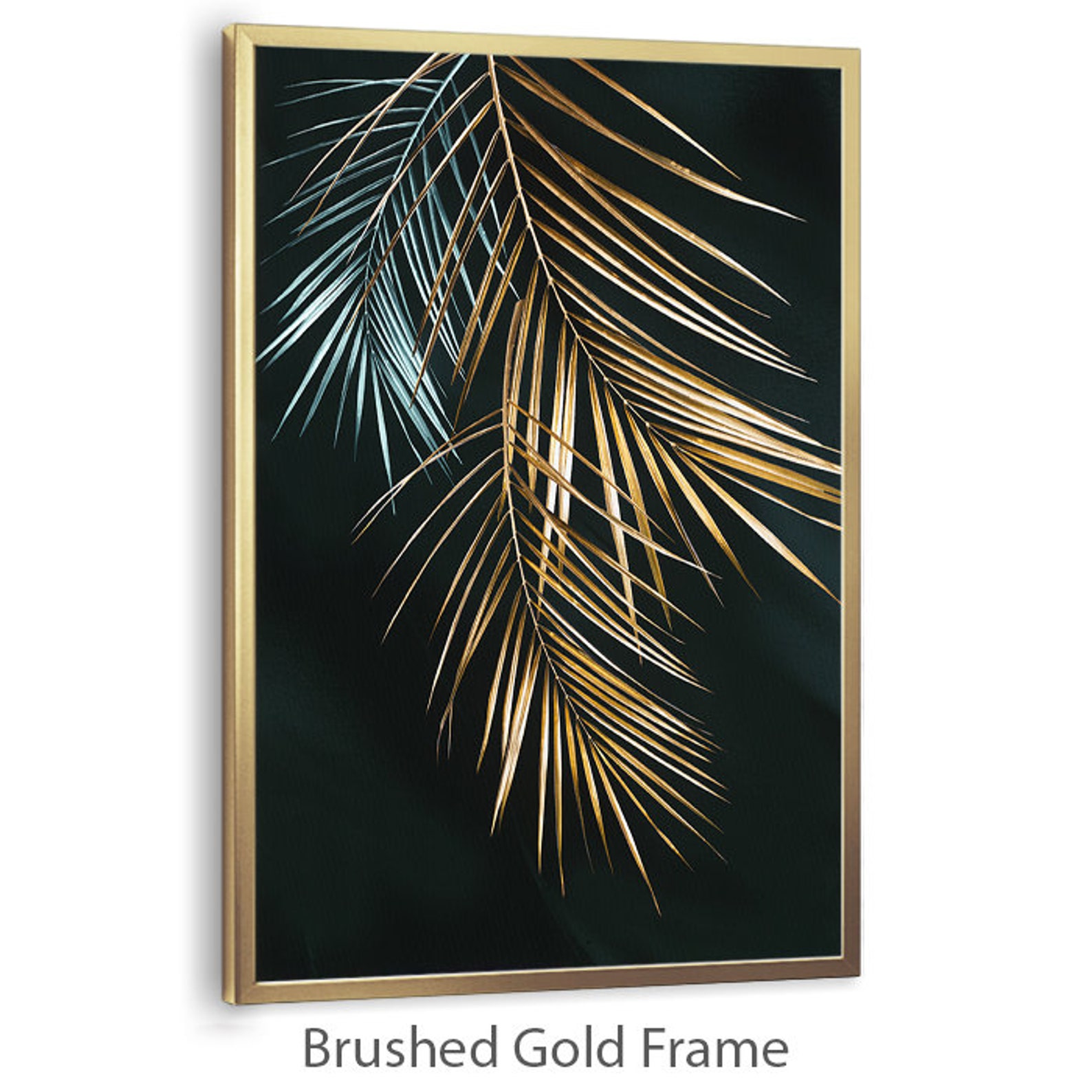 Gold Leaf Set of 3 Framed Wall Art For Living Room Etsy UK