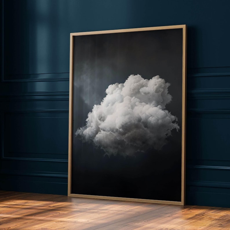 stormy-cloud-art-print-moody-sky-art-grey-cloud-art-dark-blue-wall