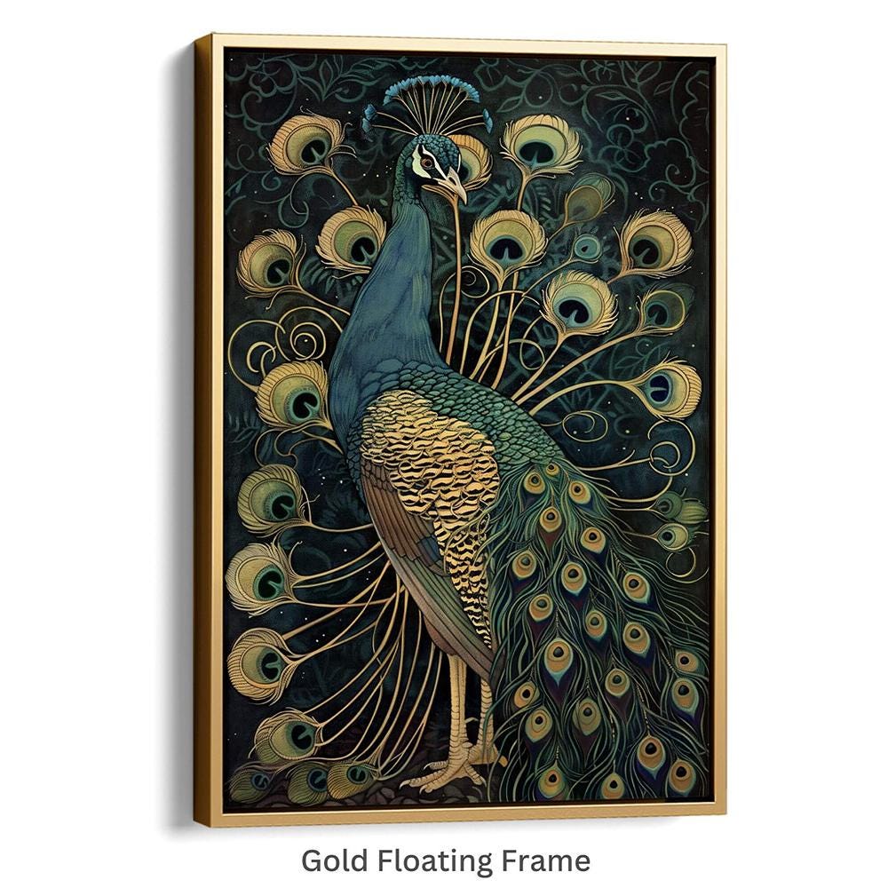 画材 Peacockesque Vintage Peacock Wall Art Print Large Framed Peacock Wall Art