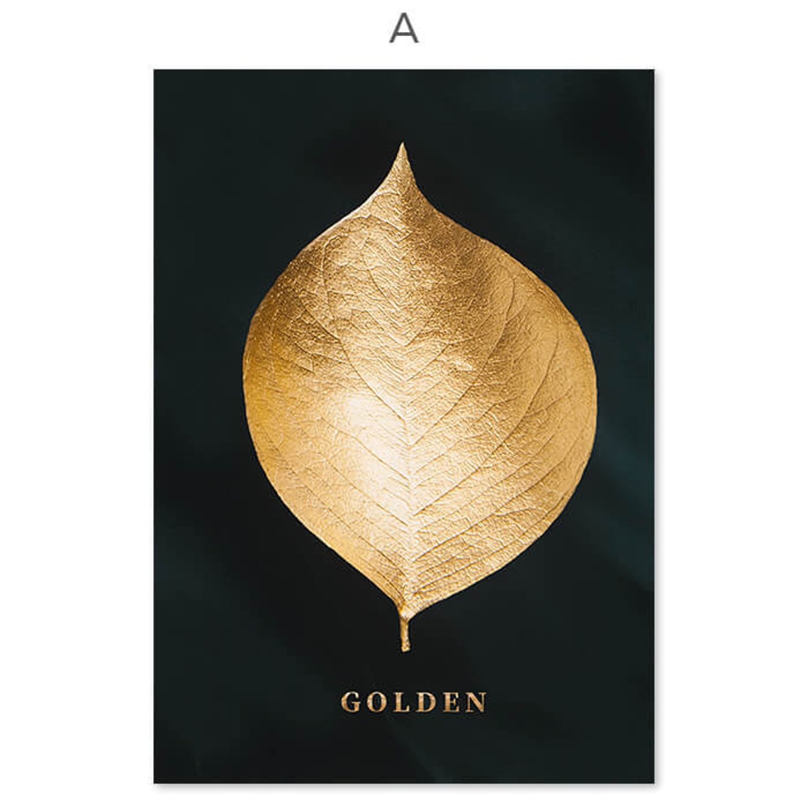 Gold Leaf Set of 3 Framed Wall Art For Living Room Etsy UK