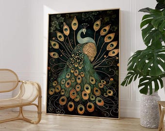 画材 Peacockesque Vintage Peacock Wall Art Print Large Framed Peacock Wall Art