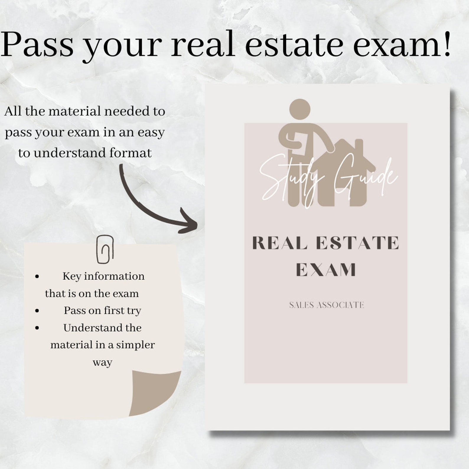 Real Estate Study Guide for Real Estate Exam Study Material Etsy