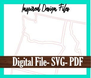 Glowforge File US Map Laser SVG File PDF Travel Map | Etsy