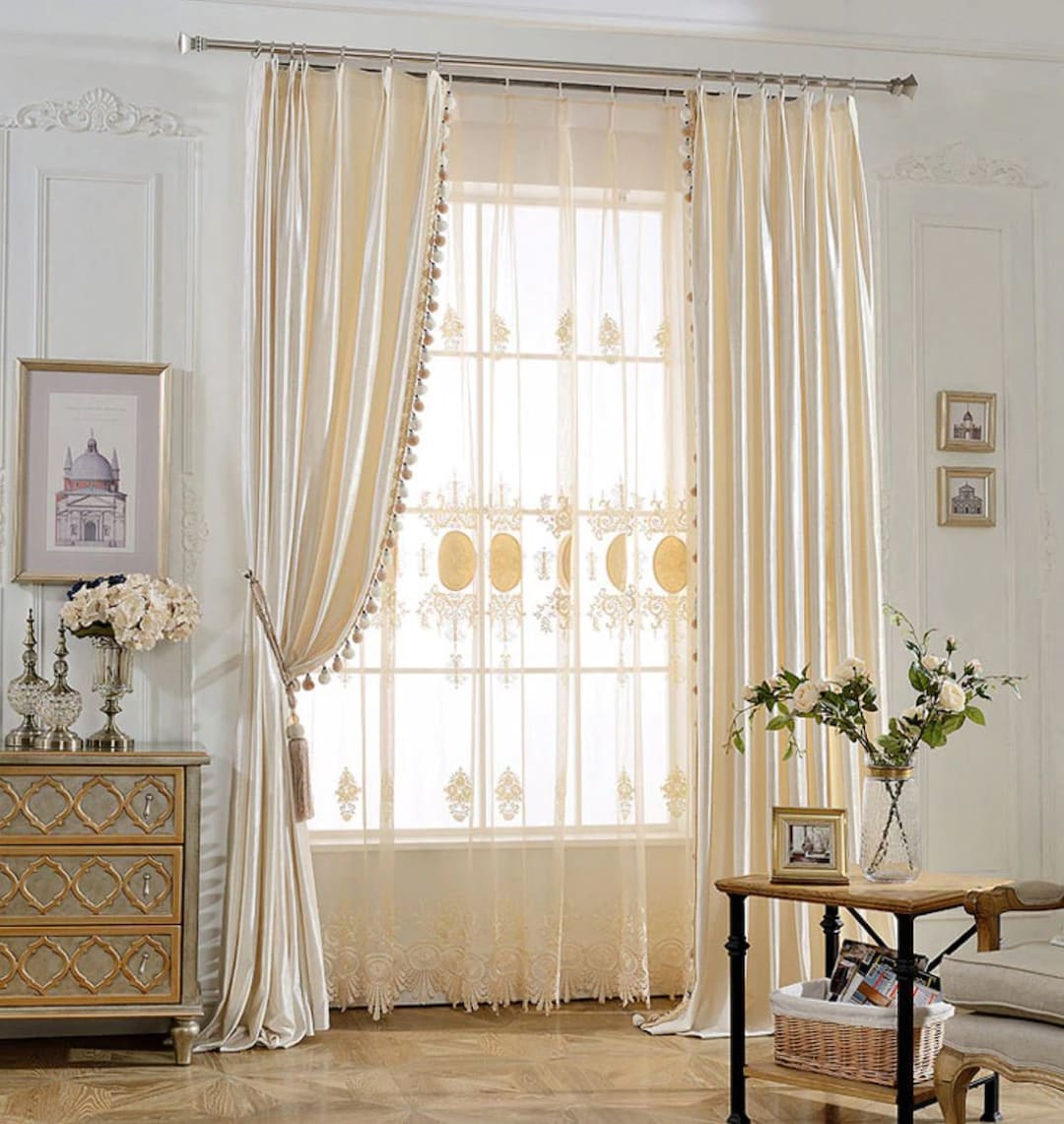 Light Luxury European Curtain Shading Nordic Simple Curtains - Etsy