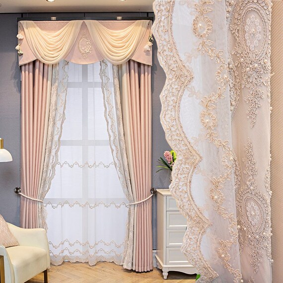 Luxury Embroidered Blackout Curtains for the Livingroom French -  UK