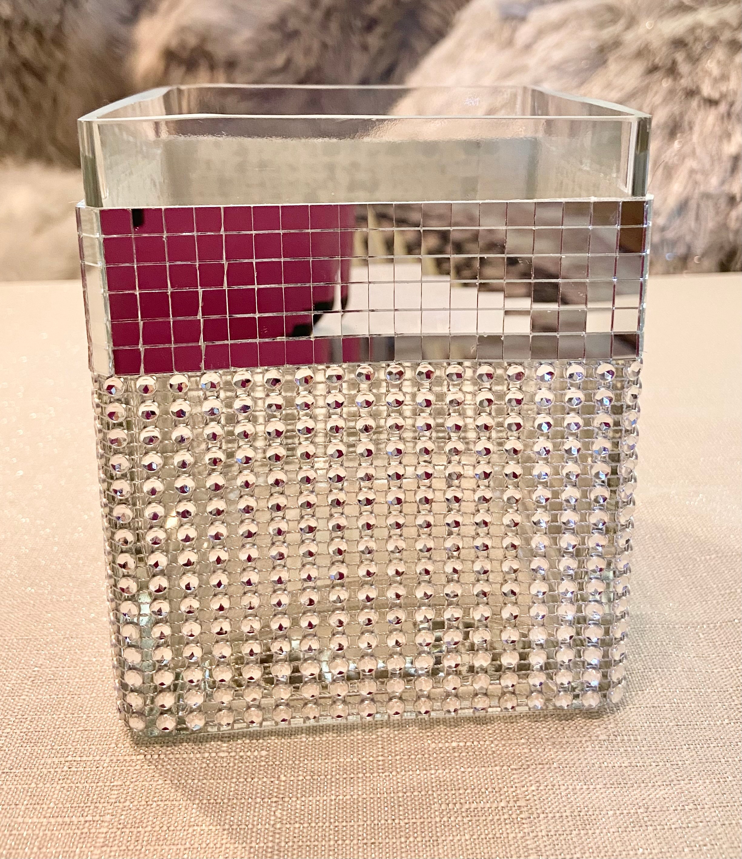 large crushed diamond vase